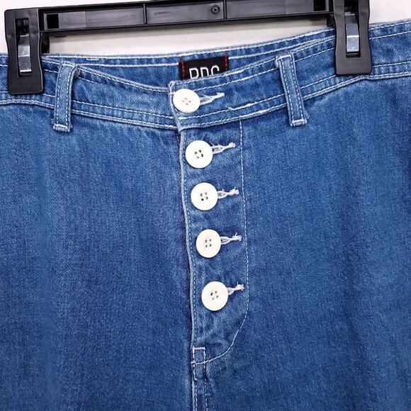 Urban Outfitters BDG Jeans Super Wide Leg Button Fly High Waist Raw Hem Size 25 - Picture 13 of 13